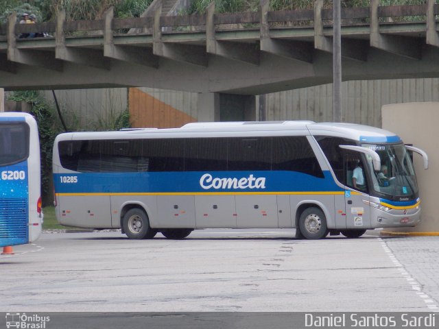 Viação Cometa 10285 na cidade de Santos, São Paulo, Brasil, por Daniel Santos Sardi. ID da foto: 1554111.