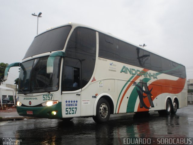 Empresa de Transportes Andorinha 5257 na cidade de São Paulo, São Paulo, Brasil, por EDUARDO - SOROCABUS. Número da foto: #1554693.