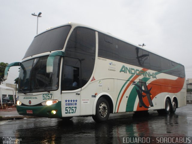 Empresa de Transportes Andorinha 5257 na cidade de São Paulo, São Paulo, Brasil, por EDUARDO - SOROCABUS. ID da foto: 1554693.