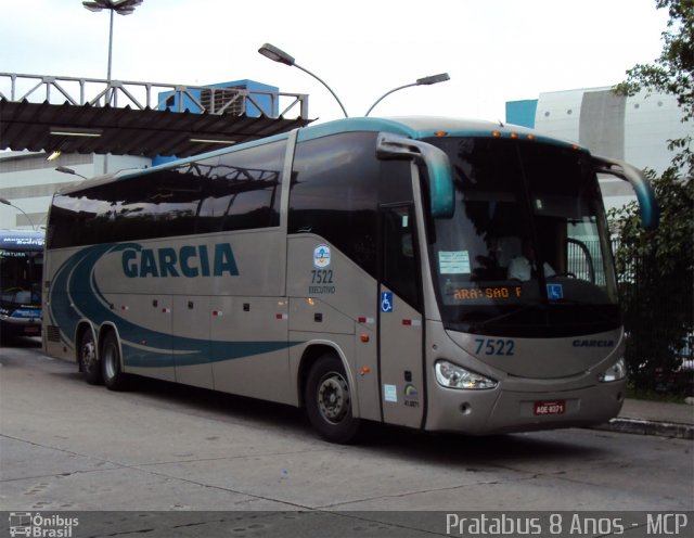 Viação Garcia 7522 na cidade de São Paulo, São Paulo, Brasil, por Cristiano Soares da Silva. Número da foto: #1557680.