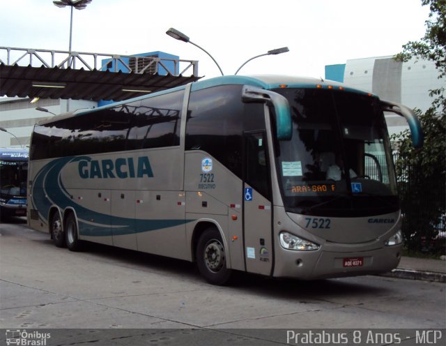 Viação Garcia 7522 na cidade de São Paulo, São Paulo, Brasil, por Cristiano Soares da Silva. ID da foto: 1557680.