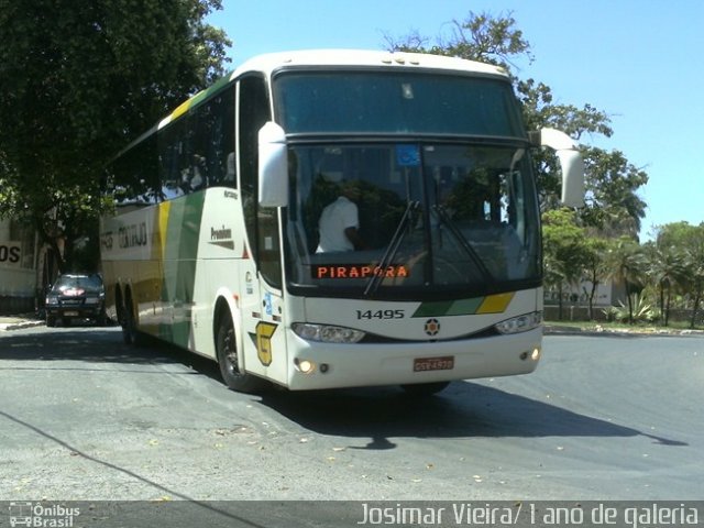 Empresa Gontijo de Transportes 14495 na cidade de Curvelo, Minas Gerais, Brasil, por Josimar Vieira. Número da foto: #1556694.