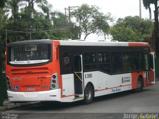Santa Madalena > Oak Tree Transportes Urbanos 8 3980 na cidade de Osasco, São Paulo, Brasil, por Jorge  Gabriel. Número da foto: #1557462.