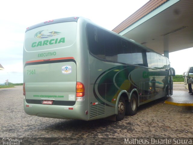 Viação Garcia 7561 na cidade de Santa Cruz do Rio Pardo, São Paulo, Brasil, por Matheus Duarte Souza. Número da foto: #1557279.