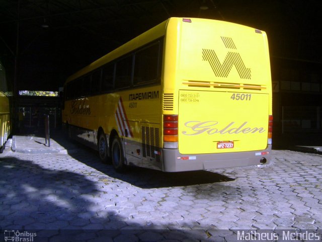 Viação Itapemirim 45011 na cidade de Vitória, Espírito Santo, Brasil, por Matheus Mendes. Número da foto: #1558517.