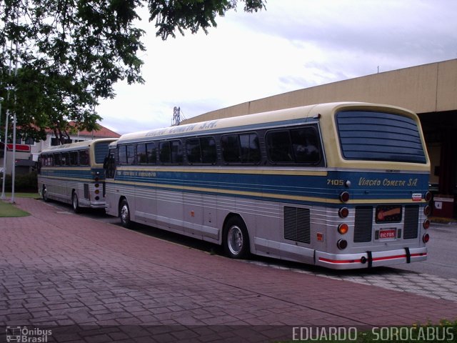 Viação Cometa 7105 na cidade de Sorocaba, São Paulo, Brasil, por EDUARDO - SOROCABUS. ID da foto: 1559430.