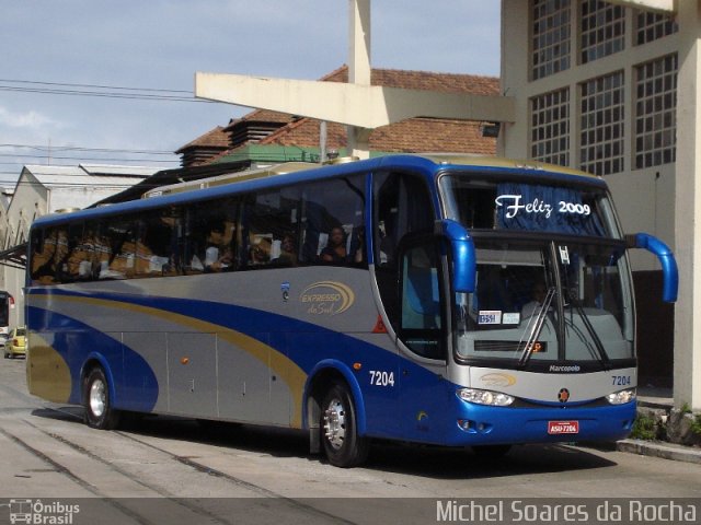 Expresso do Sul 7204 na cidade de Rio de Janeiro, Rio de Janeiro, Brasil, por Michel Soares da Rocha. ID da foto: 1559894.