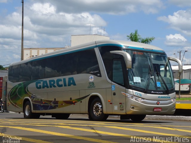 Viação Garcia 7276 na cidade de Londrina, Paraná, Brasil, por Afonso Miguel Pires. ID da foto: 1558814.