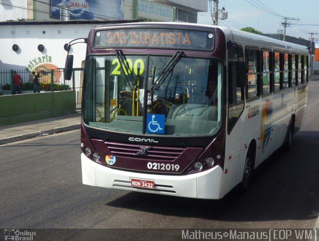 Açaí Transportes Coletivos 0212019 na cidade de Manaus, Amazonas, Brasil, por Vicente Pinto Moreira. ID da foto: 1560593.