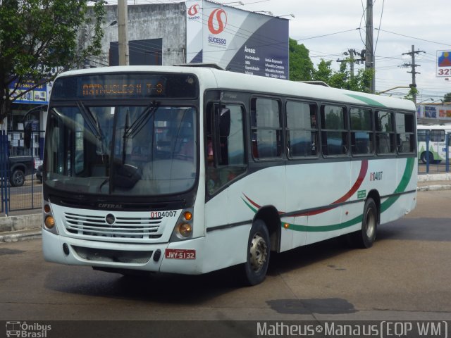 Rondônia Transportes 0104007 na cidade de Manaus, Amazonas, Brasil, por Vicente Pinto Moreira. Número da foto: #1560602.