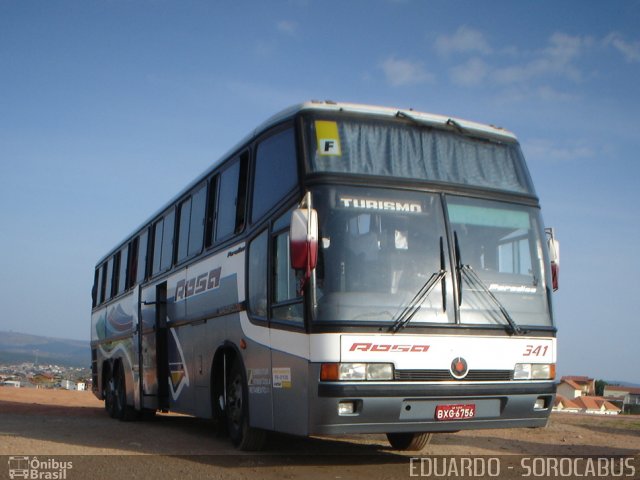 Rosa Turismo 341 na cidade de Sorocaba, São Paulo, Brasil, por EDUARDO - SOROCABUS. ID da foto: 1561460.