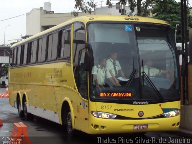 Viação Itapemirim 8107 na cidade de Rio de Janeiro, Rio de Janeiro, Brasil, por Thales Pires Silva. Número da foto: #1560991.