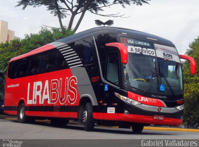 Lirabus 12077 na cidade de São Paulo, São Paulo, Brasil, por Gabriel Valladares. Número da foto: #1562426.