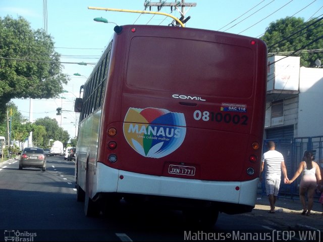 Transtol Transportes 0810002 na cidade de Manaus, Amazonas, Brasil, por Vicente Pinto Moreira. Número da foto: #1564333.