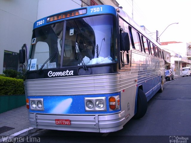 Viação Cometa 7501 na cidade de Águas de Lindóia, São Paulo, Brasil, por Wagner Lima. ID da foto: 1563474.