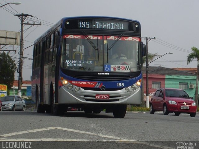 Auto Viação ABC 185 na cidade de São Bernardo do Campo, São Paulo, Brasil, por Luis Nunez. Número da foto: #1566361.