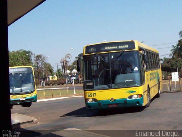 Viação Garcia 6517 na cidade de Rolândia, Paraná, Brasil, por Emanoel Diego.. ID da foto: 1565975.