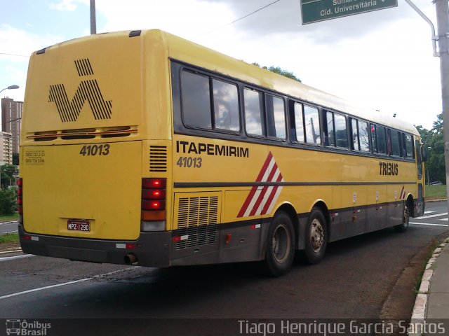 Viação Itapemirim 41013 na cidade de Ribeirão Preto, São Paulo, Brasil, por Tiago Henrique Garcia dos Santos. ID da foto: 1565564.