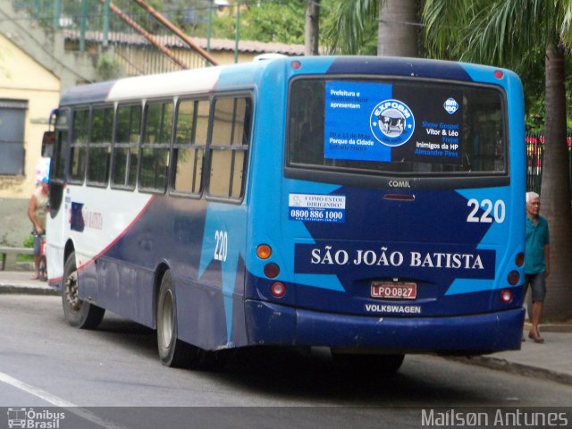 São João Batista Transportes e Turismo 220 na cidade de Barra Mansa, Rio de Janeiro, Brasil, por Maílsøn Antunes. ID da foto: 1567206.