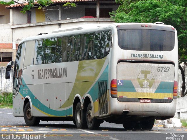 Transbrasiliana Transportes e Turismo 5727 na cidade de Teresina, Piauí, Brasil, por Carlos Aguiar ®. Número da foto: #1569078.