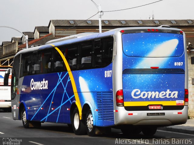 Viação Cometa 8107 na cidade de Rio de Janeiro, Rio de Janeiro, Brasil, por Alexsandro  Farias Barros. Número da foto: #1567224.