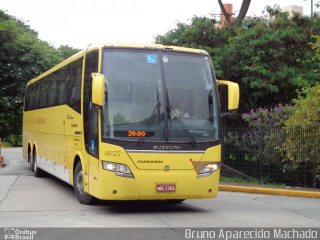 Viação Itapemirim 48123 na cidade de São Paulo, São Paulo, Brasil, por Bruno Aparecido Machado. Número da foto: #1567677.