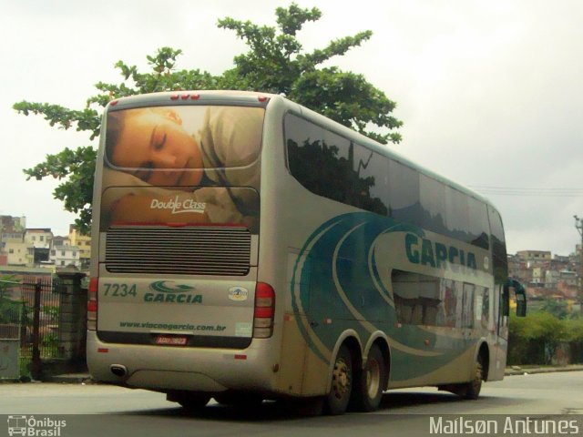Viação Garcia 7234 na cidade de Rio de Janeiro, Rio de Janeiro, Brasil, por Maílsøn Antunes. Número da foto: #1567212.