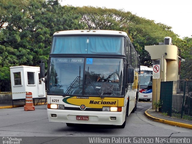 Viação Nacional 6201 na cidade de São Paulo, São Paulo, Brasil, por William Patrick Galvão Nascimento. ID da foto: 1567491.