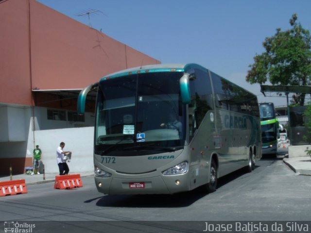 Viação Garcia 7172 na cidade de Rio de Janeiro, Rio de Janeiro, Brasil, por Joase Batista da Silva. ID da foto: 1567792.