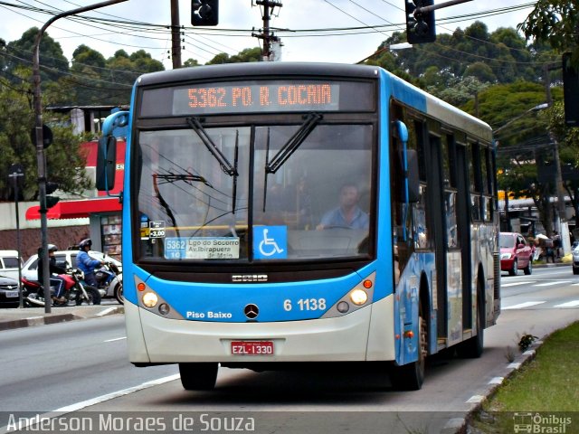 Viação Cidade Dutra 6 1138 na cidade de São Paulo, São Paulo, Brasil, por Anderson Moraes de Souza. ID da foto: 1567348.