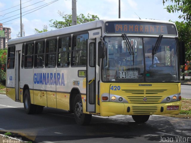 Transportes Guanabara 420 na cidade de Natal, Rio Grande do Norte, Brasil, por João Vítor. ID da foto: 1567499.