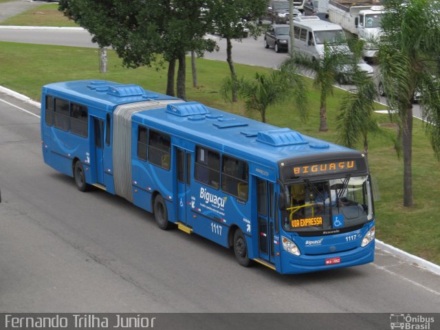 Biguaçu Transportes Coletivos Administração e Participação 1117 na cidade de Florianópolis, Santa Catarina, Brasil, por Fernando Trilha Junior. ID da foto: 1569339.