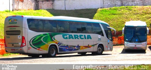 Viação Garcia 7456 na cidade de Bauru, São Paulo, Brasil, por Renan Watanabe. ID da foto: 1567985.