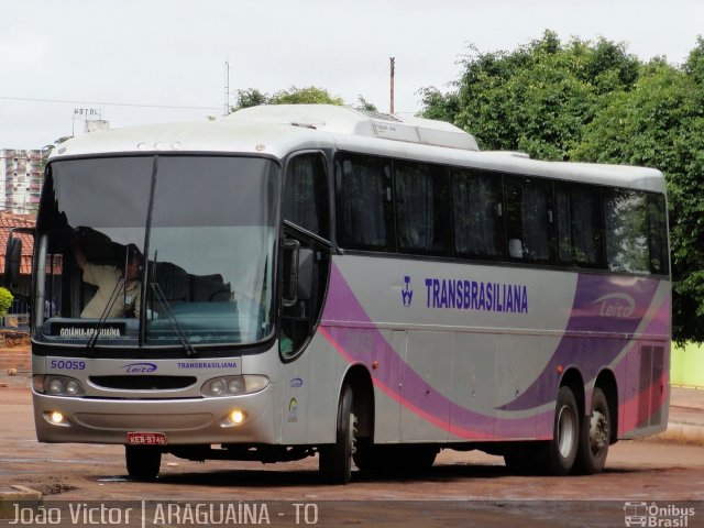 Transbrasiliana Transportes e Turismo 50059 na cidade de Araguaína, Tocantins, Brasil, por João Victor. Número da foto: #1569199.