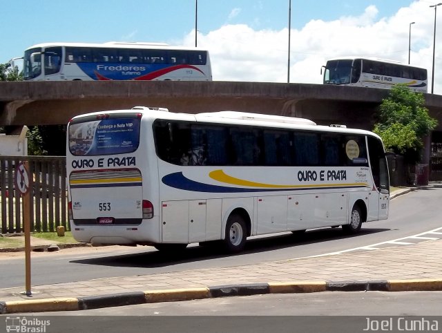 Viação Ouro e Prata 553 na cidade de Porto Alegre, Rio Grande do Sul, Brasil, por Joel Cunha. Número da foto: #1569338.