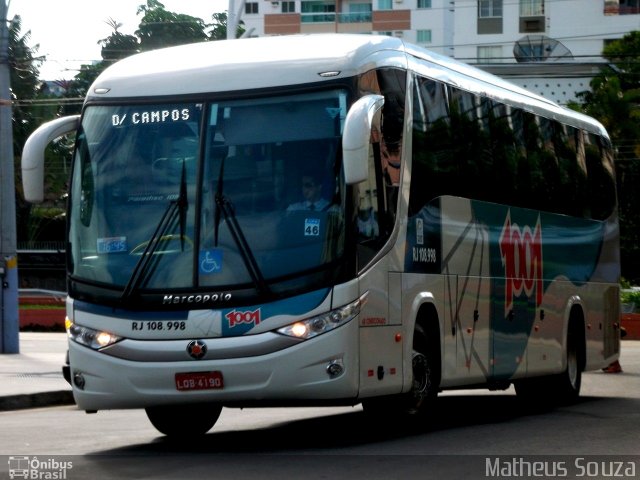 Auto Viação 1001 RJ 108.998 na cidade de Campos dos Goytacazes, Rio de Janeiro, Brasil, por Matheus Souza. ID da foto: 1569192.