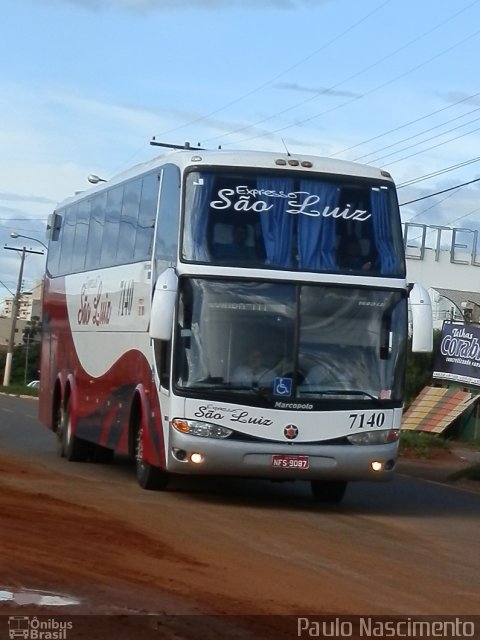 Expresso São Luiz 7140 na cidade de Rio Verde, Goiás, Brasil, por Paulo Roberto Sales do Nascimento. Número da foto: #1567427.