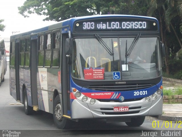 Auto Viação Urubupungá 20.031 na cidade de Osasco, São Paulo, Brasil, por Jorge  Gabriel. Número da foto: #1567288.