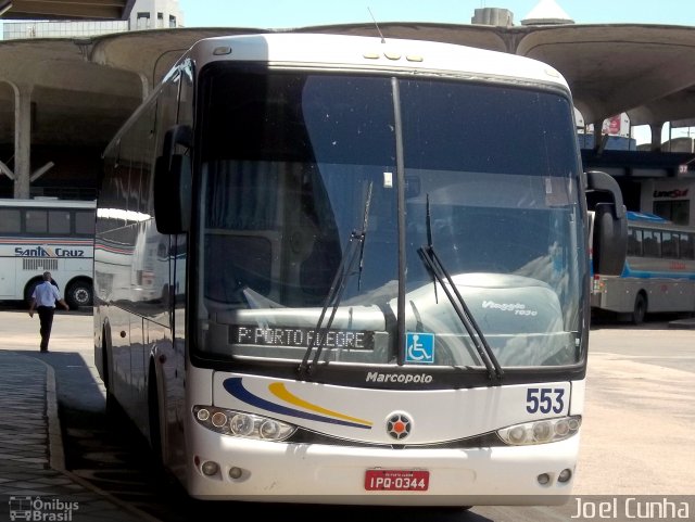 Viação Ouro e Prata 553 na cidade de Porto Alegre, Rio Grande do Sul, Brasil, por Joel Cunha. Número da foto: #1569337.