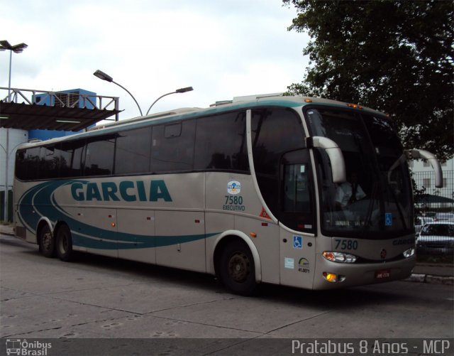 Viação Garcia 7580 na cidade de São Paulo, São Paulo, Brasil, por Cristiano Soares da Silva. ID da foto: 1571582.