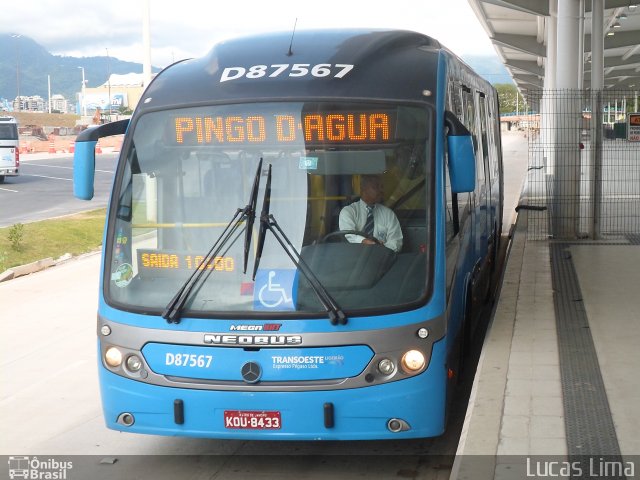 Expresso Pégaso D87567 na cidade de Rio de Janeiro, Rio de Janeiro, Brasil, por Lucas Lima. Número da foto: #1570684.