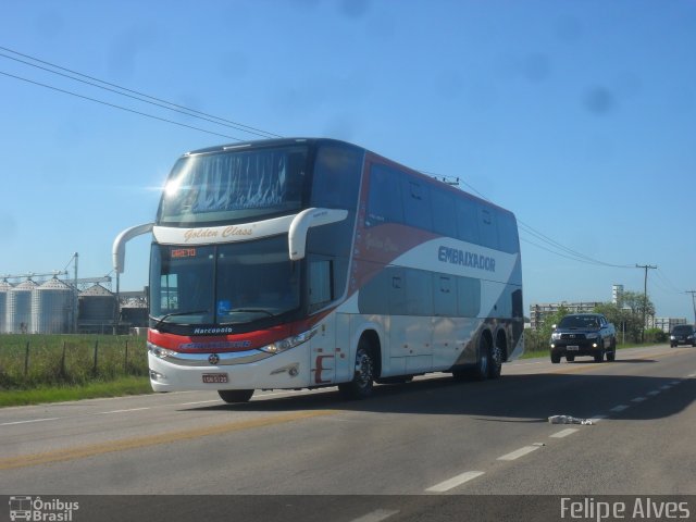 Expresso Embaixador 502 na cidade de Pelotas, Rio Grande do Sul, Brasil, por Felipe Alves. Número da foto: #1571406.