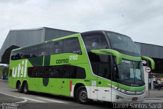 UTIL - União Transporte Interestadual de Luxo 17102 na cidade de Praia Grande, São Paulo, Brasil, por Daniel Santos Sardi. Número da foto: #1571643.