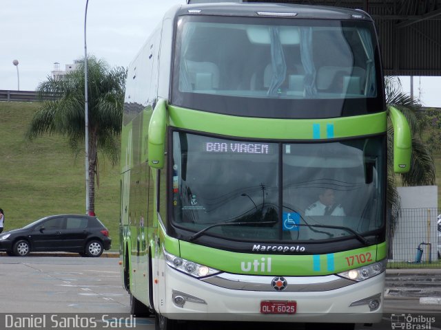 UTIL - União Transporte Interestadual de Luxo 17102 na cidade de Praia Grande, São Paulo, Brasil, por Daniel Santos Sardi. Número da foto: #1571657.