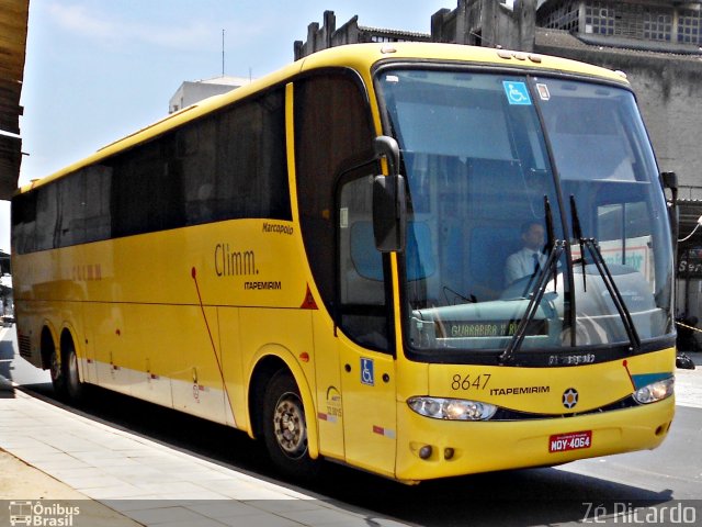 Viação Itapemirim 8647 na cidade de Rio de Janeiro, Rio de Janeiro, Brasil, por Zé Ricardo Reis. Número da foto: #1570884.