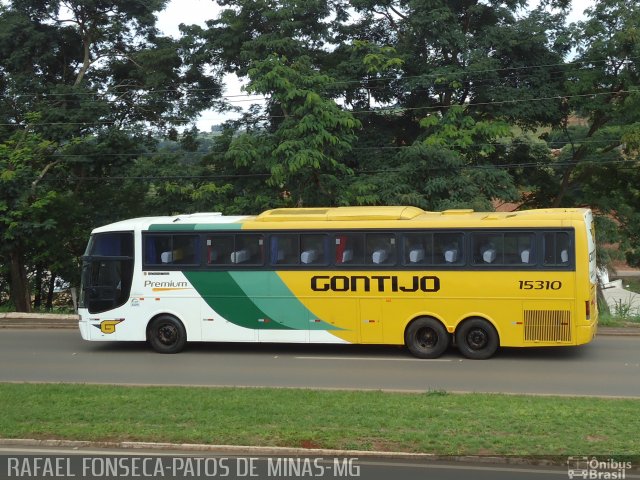 Empresa Gontijo de Transportes 15310 na cidade de Patos de Minas, Minas Gerais, Brasil, por RAFAEL  JUNIO FONSECA. ID da foto: 1569772.