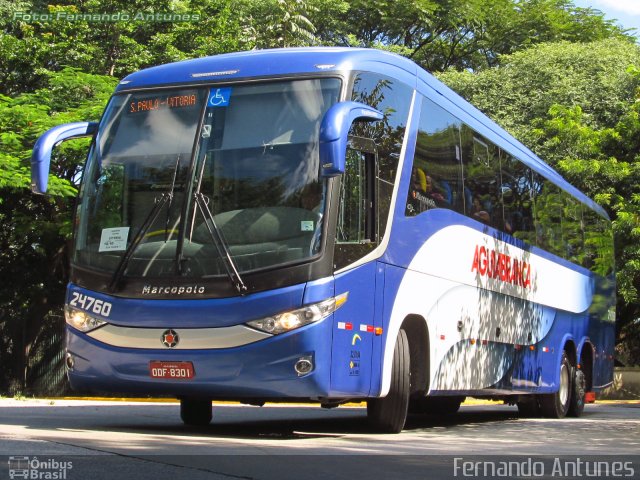 Viação Águia Branca 24760 na cidade de São Paulo, São Paulo, Brasil, por Fernando Antunes. Número da foto: #1570883.