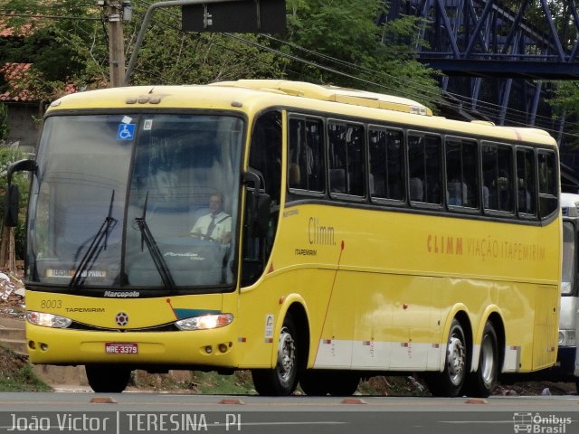 Viação Itapemirim 8003 na cidade de Teresina, Piauí, Brasil, por João Victor. ID da foto: 1511938.