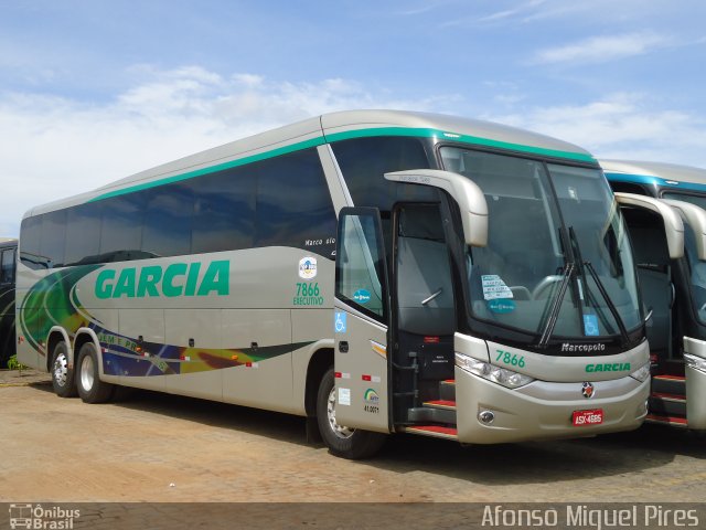 Viação Garcia 7866 na cidade de Londrina, Paraná, Brasil, por Afonso Miguel Pires. Número da foto: #1573324.