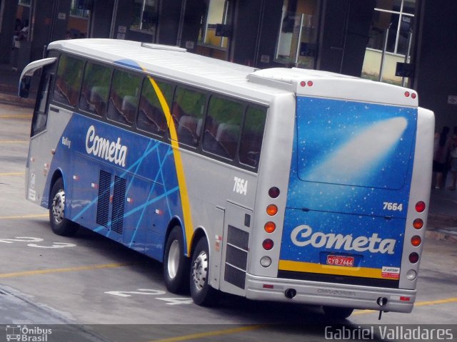 Viação Cometa 7664 na cidade de Ribeirão Preto, São Paulo, Brasil, por Gabriel Valladares. ID da foto: 1572107.